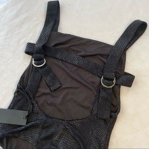 Snake texture Sexy body suit